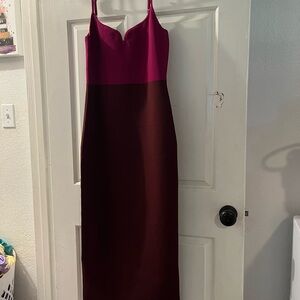 Express Dress in Magenta and Brown